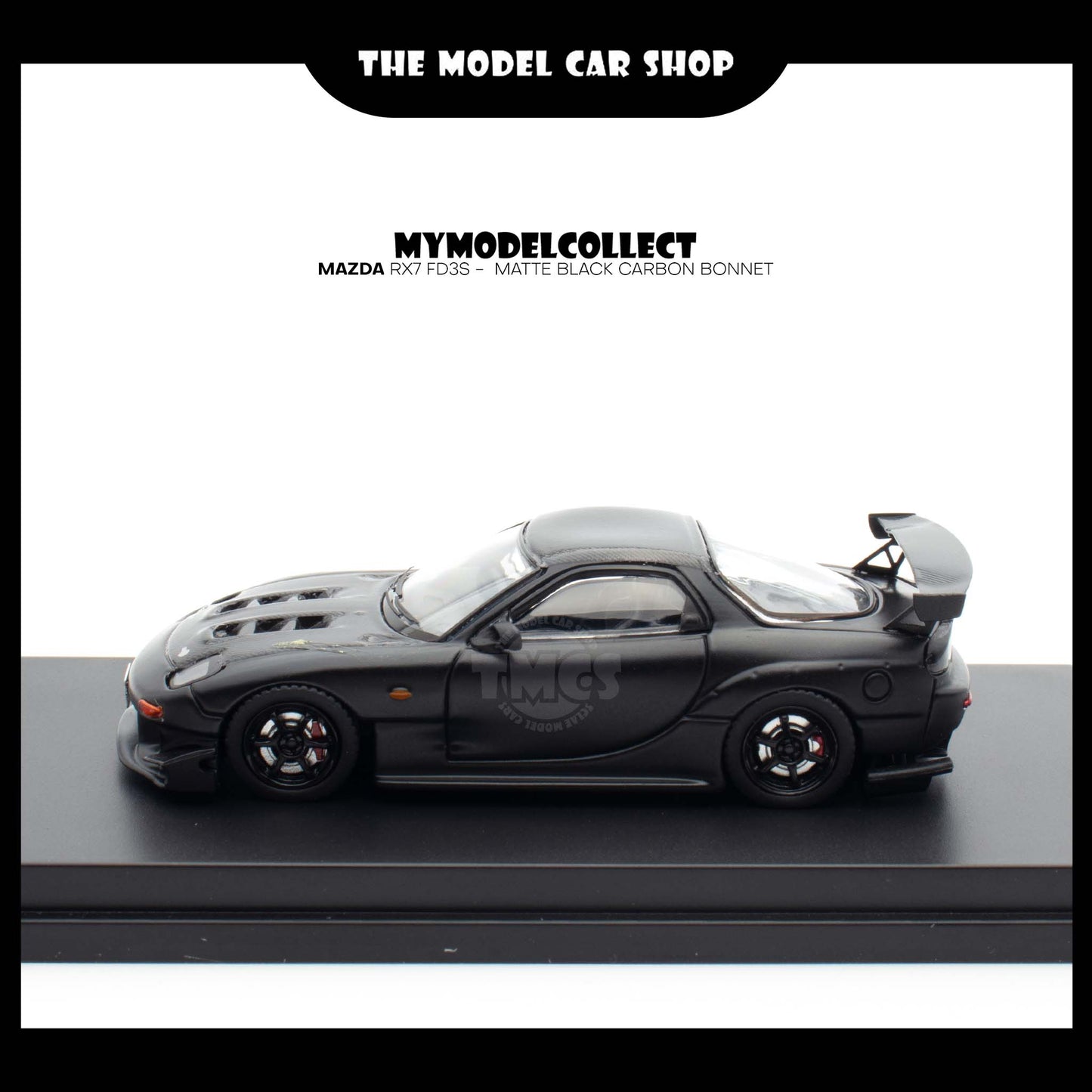 [Model Collect] Mazda RX7 FD3S -  Matte Black Carbon Bonnet