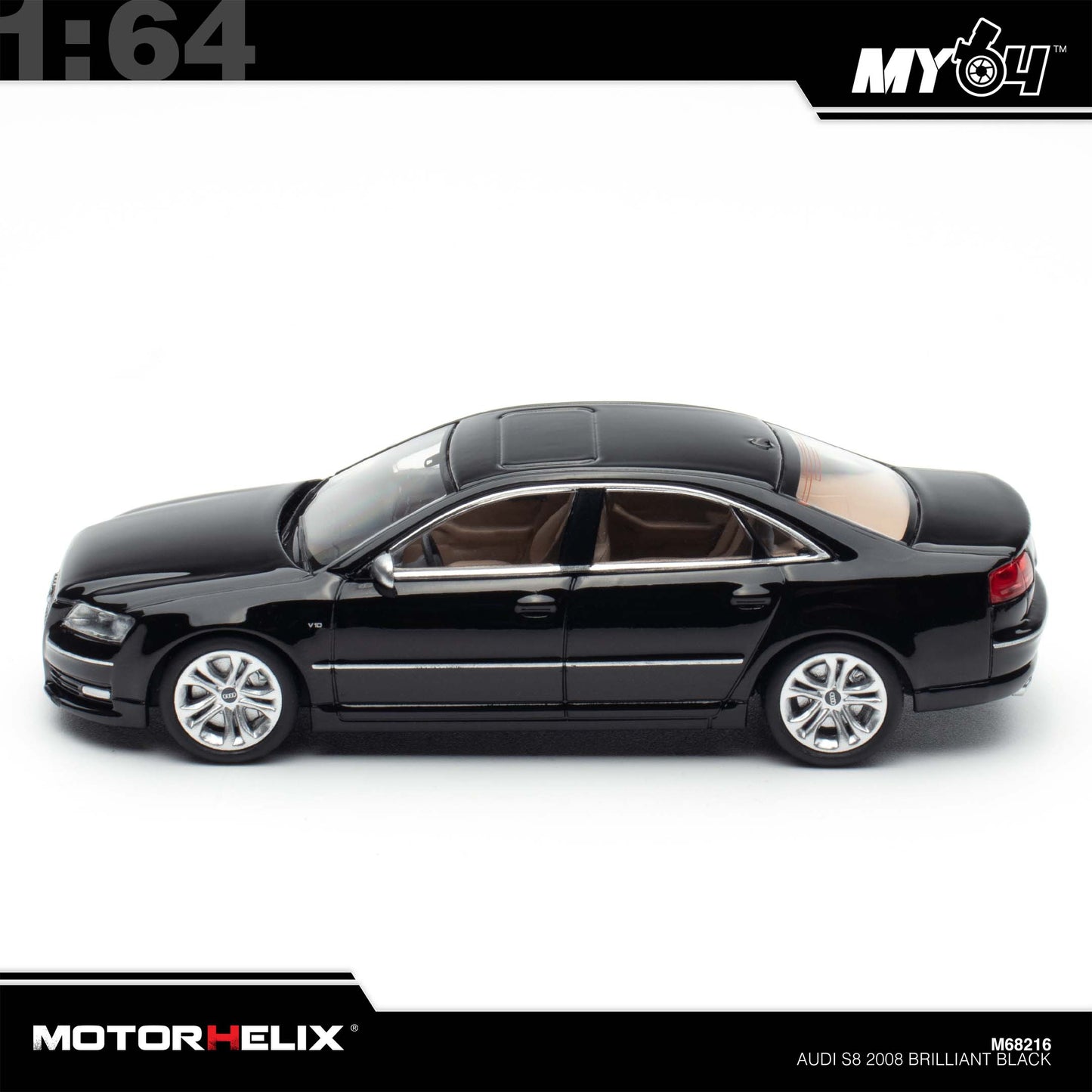 [Motorhelix] 1:64 Audi S8 2008 - Brilliant Black