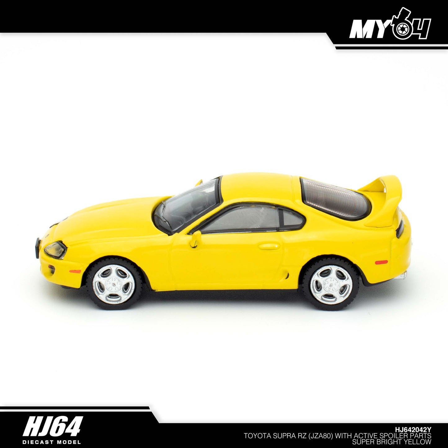 [Hobby Japan] Toyota SUPRA RZ (JZA80) with Active Spoiler Parts - Super Bright Yellow