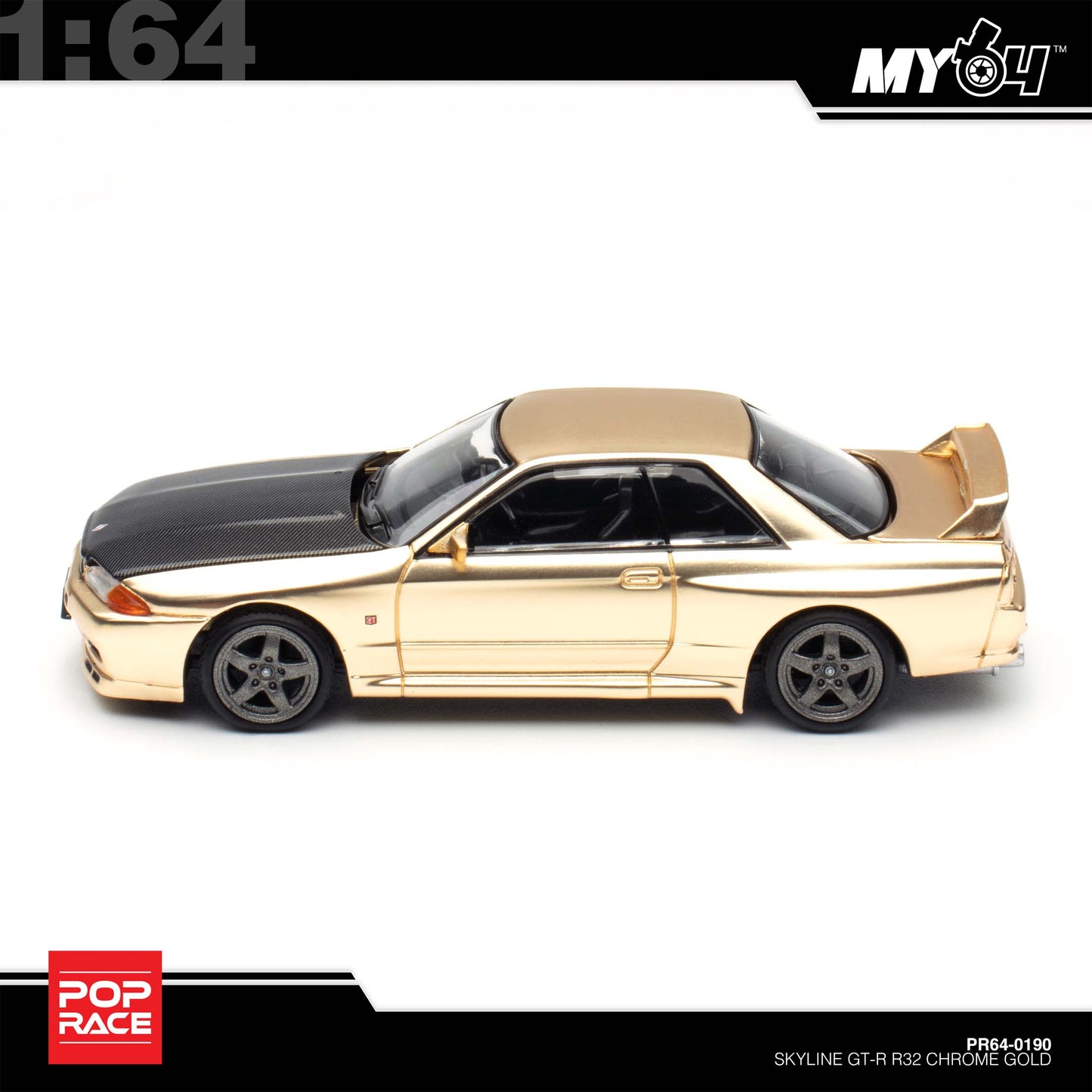 [Pop Race] Nissan Skyline GT-R R32 - Chrome Gold (TASKL25)