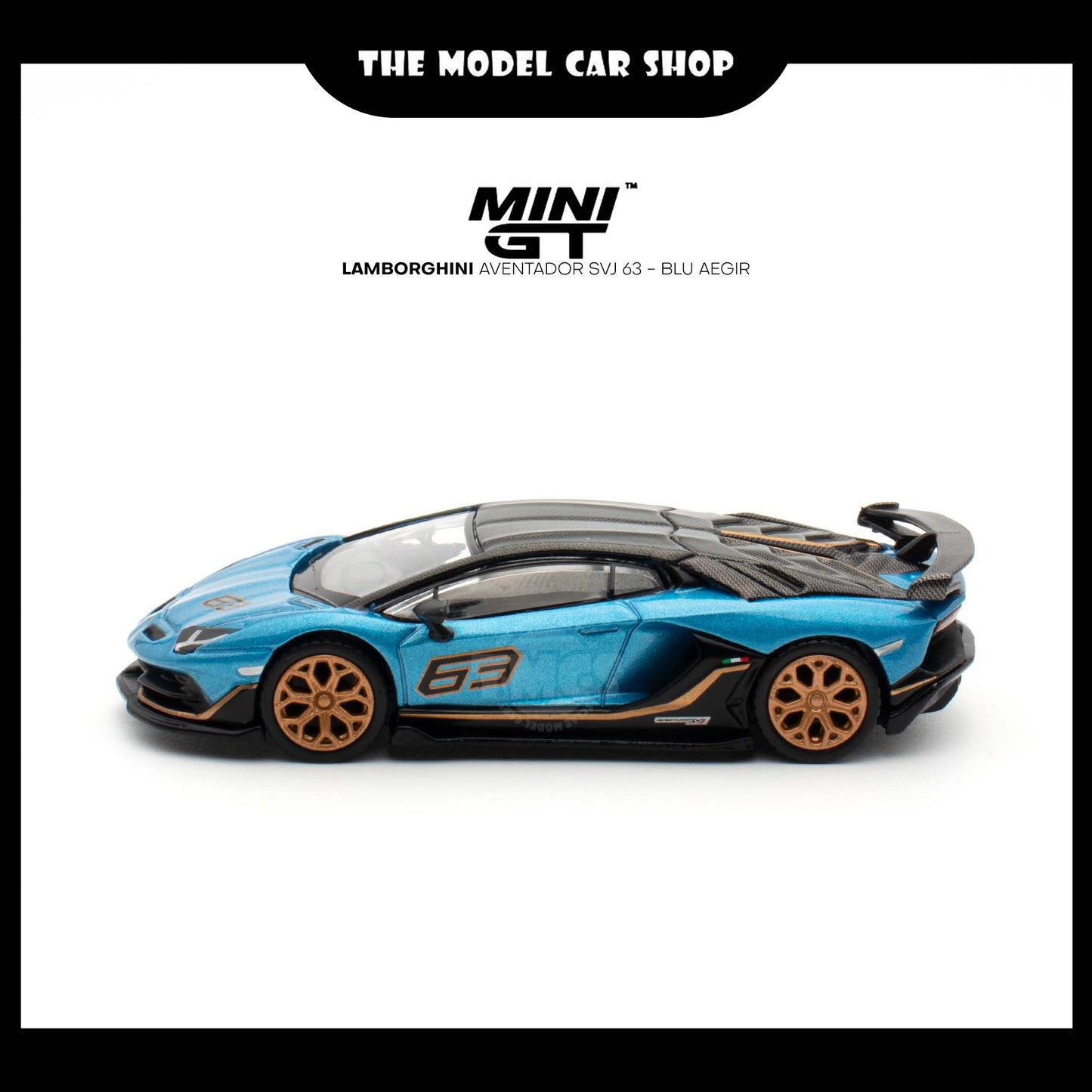 [MINI GT] Lamborghini Aventador SVJ 63 - Blu Aegir