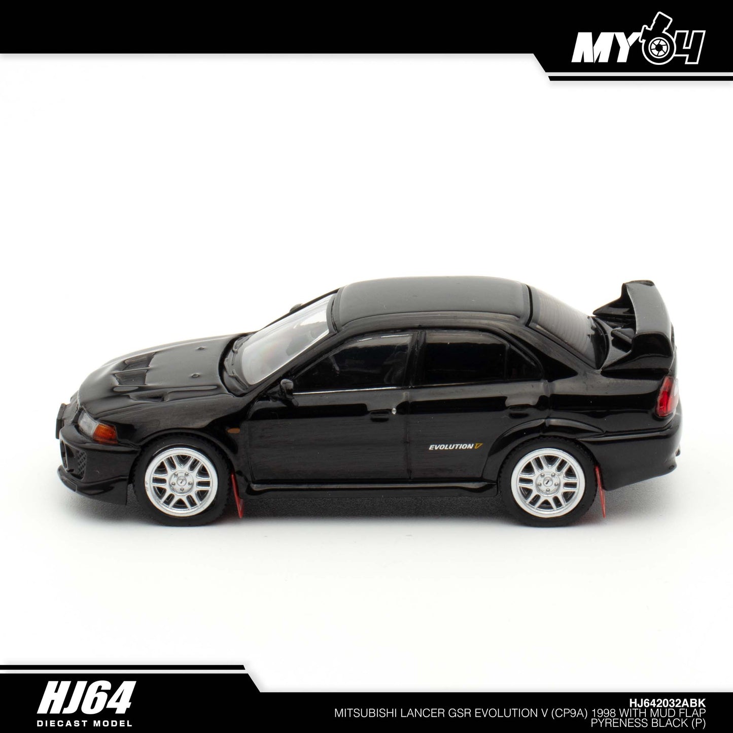 [Hobby Japan] Mitsubishi Lancer GSR Evolution 5 (CP9A) 1998 with Mud Flap - Pyrenees Black