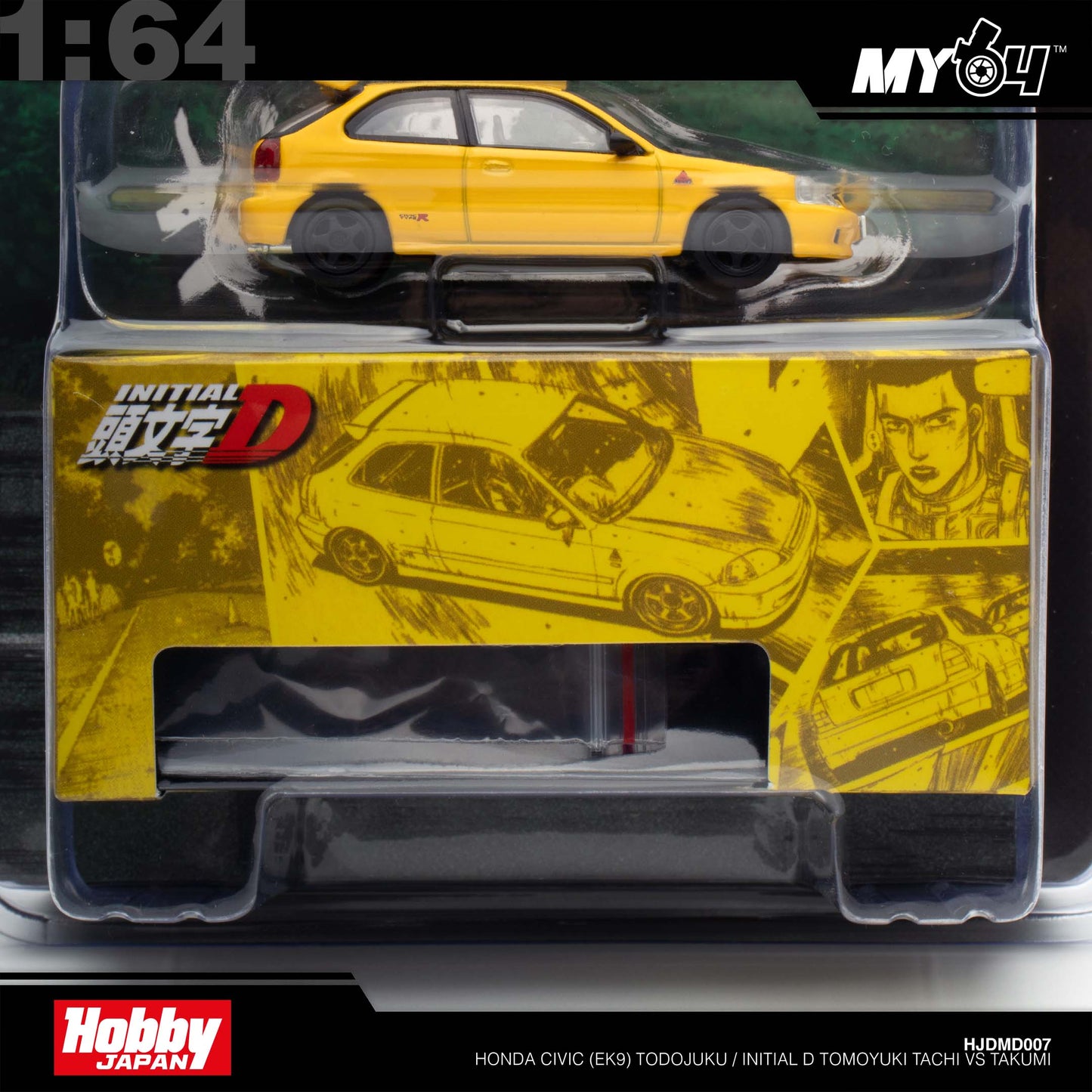 [Hobby Japan] 1:64 Honda Civic (EK9) Todojuku /  INITIAL D - Tomoyuki Tachi VS Takumi Fujiwara