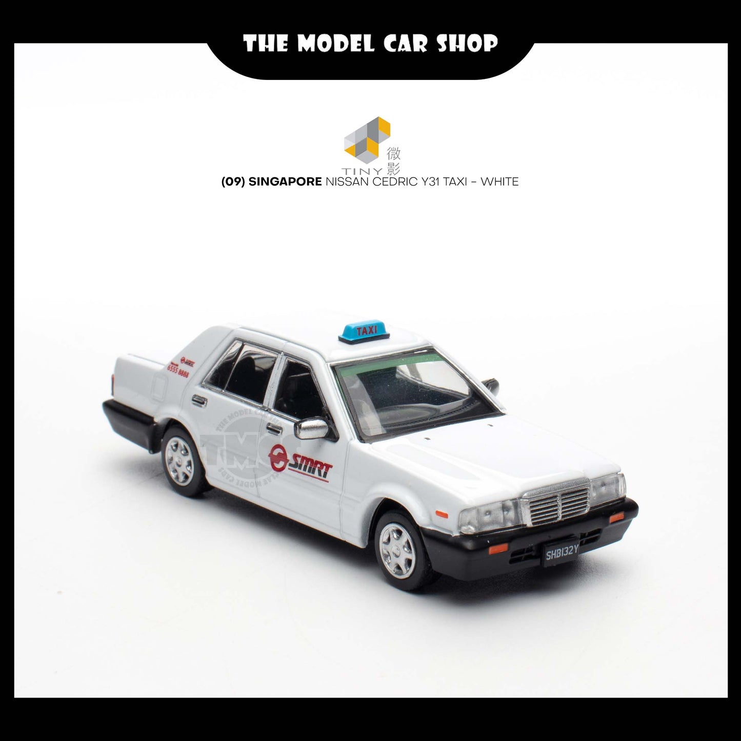 [Tiny] (09) Singapore Nissan Cedric Y31 Taxi - White