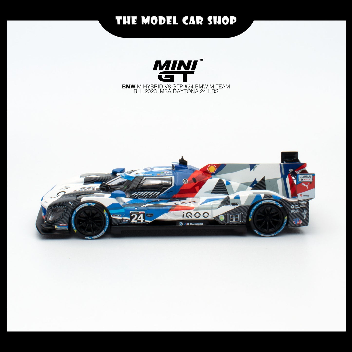 [MINI GT] BMW M Hybrid V8 GTP #24 BMW M Team RLL 2023 IMSA Daytona 24 Hrs