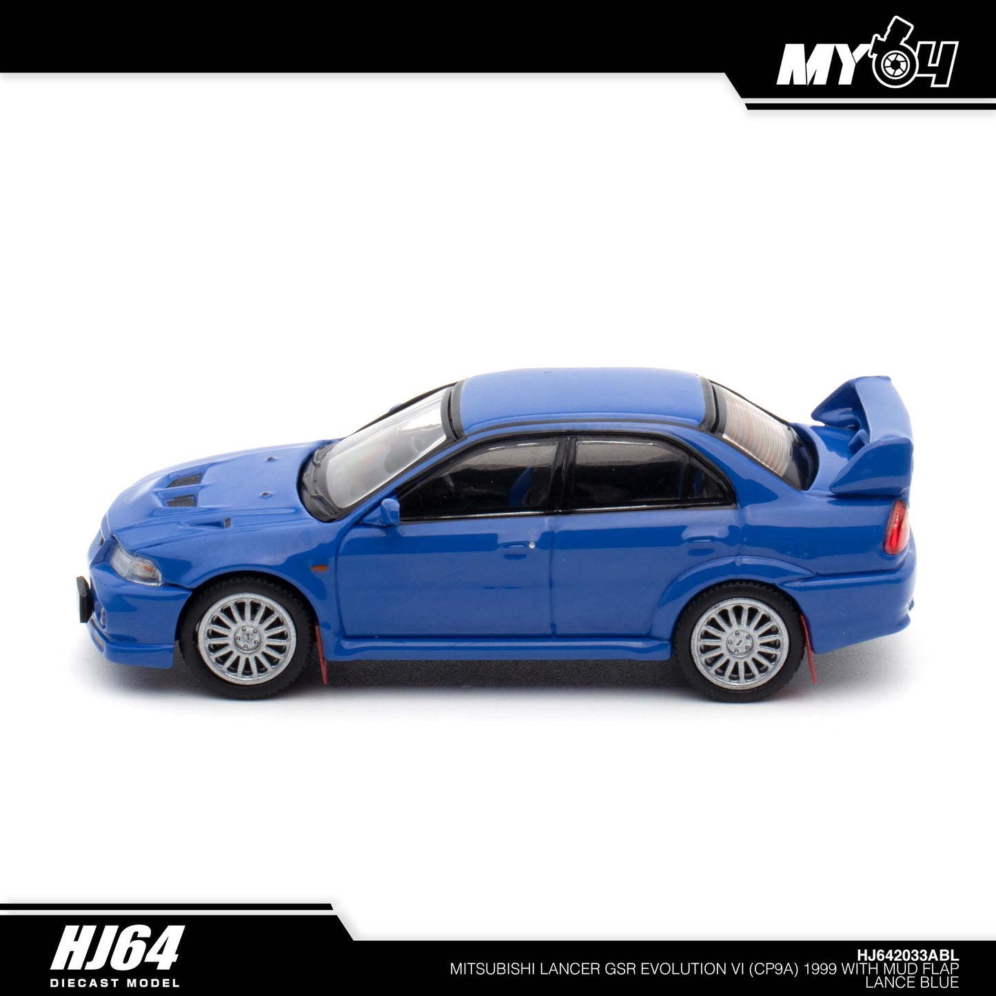 [Hobby Japan] Mitsubishi Lancer GSR Evolution 6 (CP9A) 1999 with Mud Flap - Lance Blue