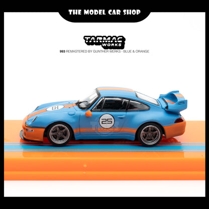 [Tarmac Works] Porsche 993 Remastered By Gunther Werks - Blue / Orange