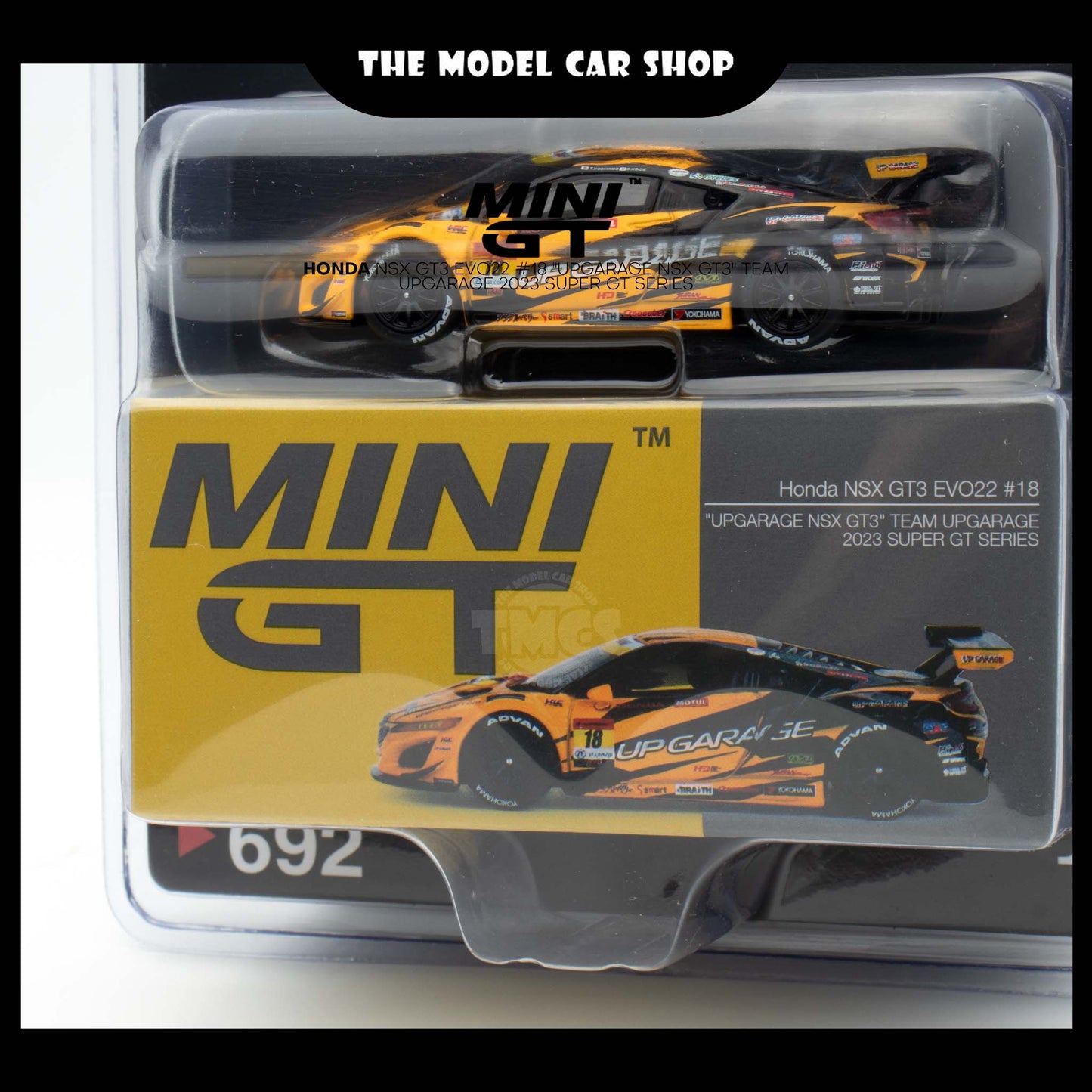 [MINI GT] Honda NSX GT3 EVO22 #18 "UPGARAGE NSX GT3" TEAM UPGARAGE 2023 SUPER GT SERIES