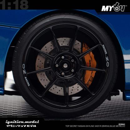 [Ignition Model] Top Secret Nissan Skyline 34GT-R (BNR34) - Blue Metallic