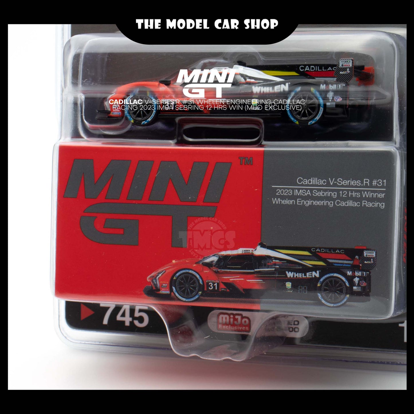 [MINI GT] Cadillac V-Series.R #31 Whelen Engineering Cadillac Racing 2023 IMSA Sebring 12 Hrs Win (Mijo Exclusive)