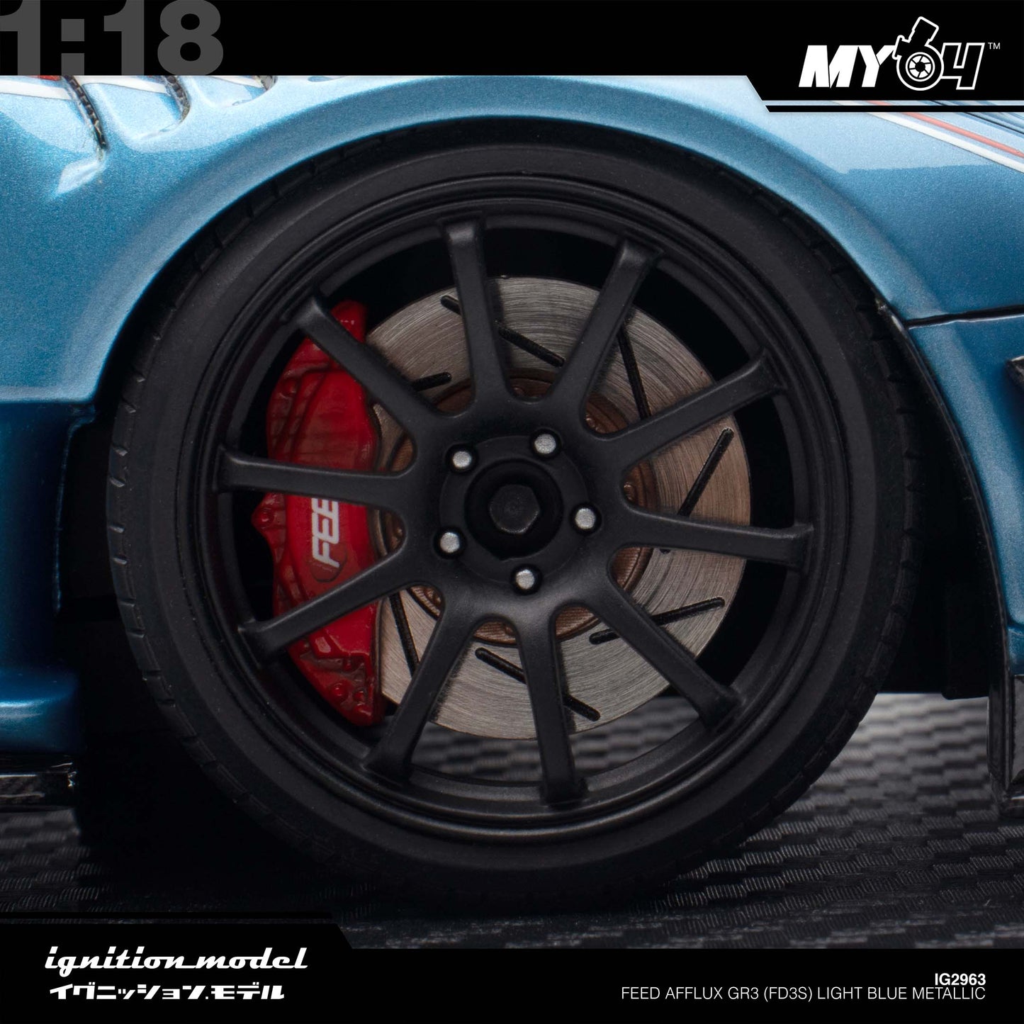 [Ignition Model] FEED Afflux GR3 (FD3S) - Light Blue Metallic