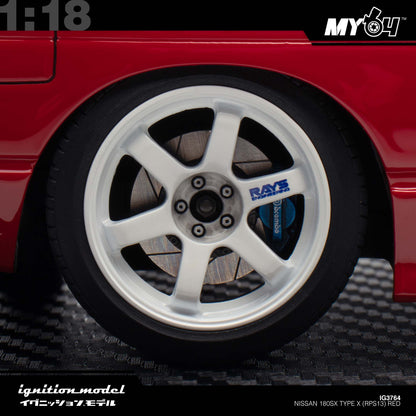 [Ignition Model] 1:18 Nissan 180SX Type X (RPS13) - Red