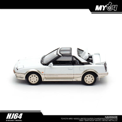 [Hobby Japan] Toyota MR2 1600G-LIMITED SUPER CHARGER / SUPER EDITION 1988 T BAR ROOF - White / Beige Metallic