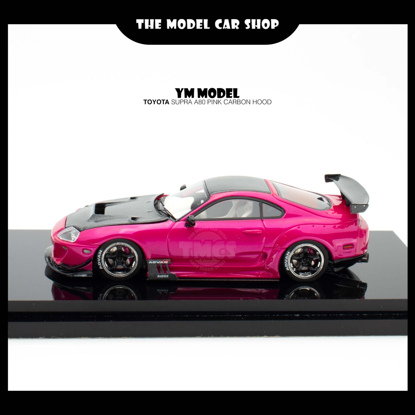 [YM Model] Toyota Supra A80 - Pink Carbon Hood