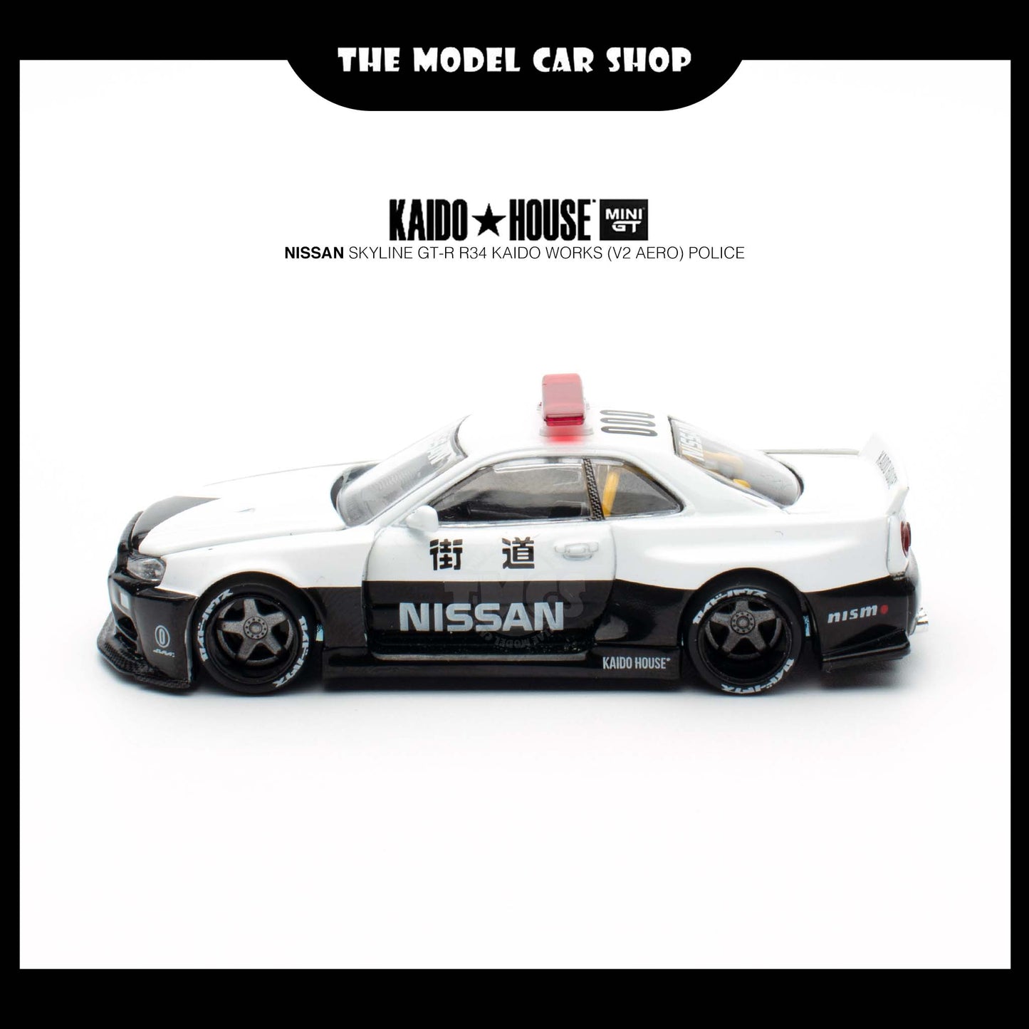 [Kaido House] Nissan Skyline GT-R R34 Kaido Works (V2 Aero) Police (UNSEAL)