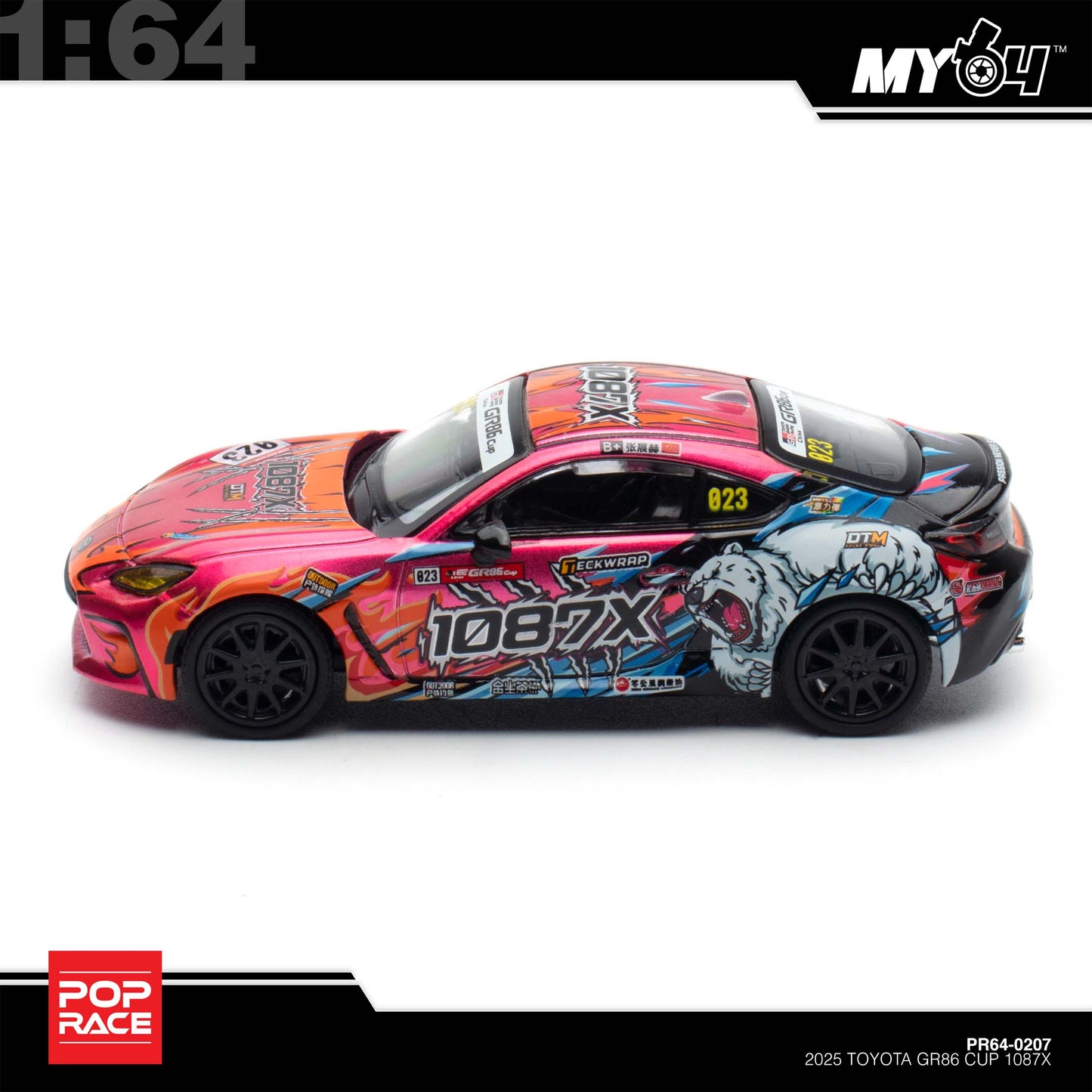 [Pop Race] 1:64 1087X Toyota GR86 CUP