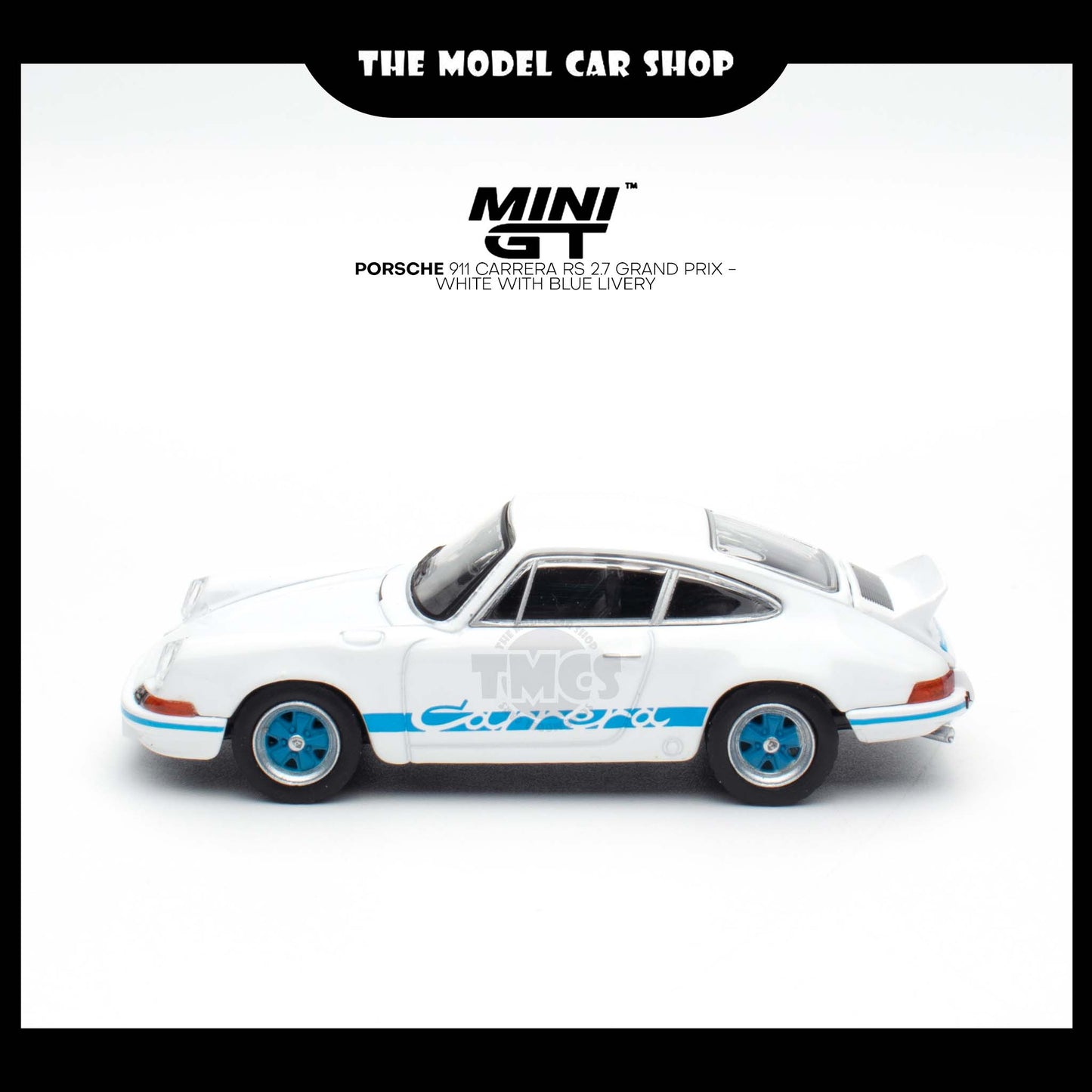 [MINI GT] Porsche 911 Carrera RS 2.7 Grand Prix - White with Blue Livery