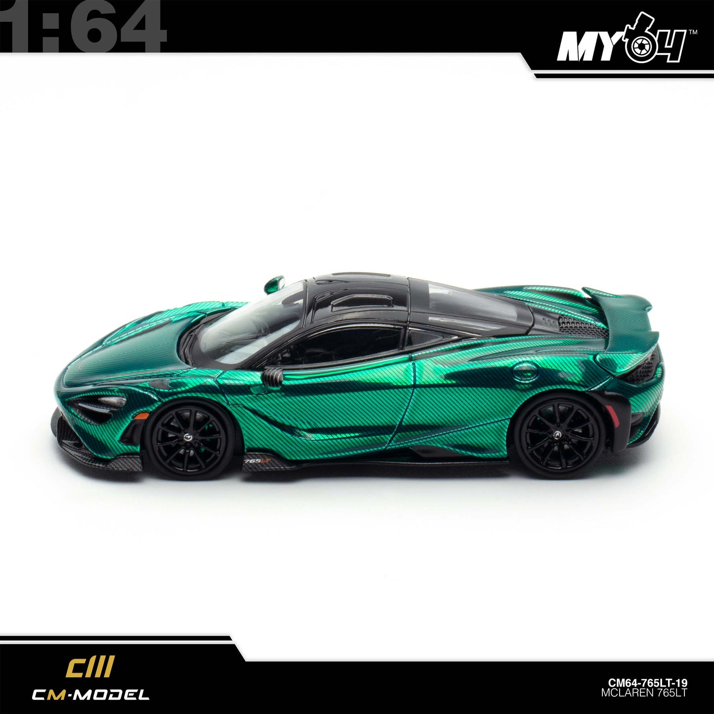 [CM Model] Mclaren 765LT - Chrome Green Full Carbon
