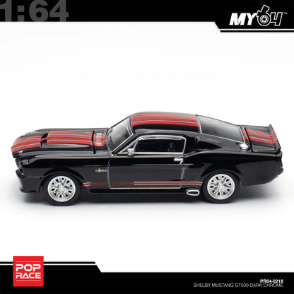 [Pop Race] 1:64 Shelby Mustang GT500 - Dark Chrome