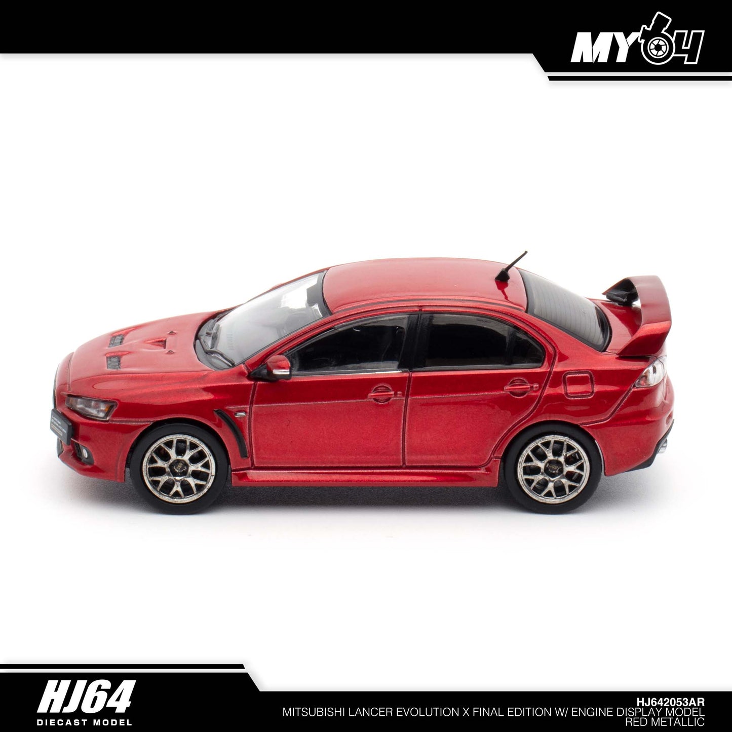 [Hobby Japan] Mitsubishi Lancer Evolution Ⅹ FINAL EDITION With Engine Display Model - Red Metallic