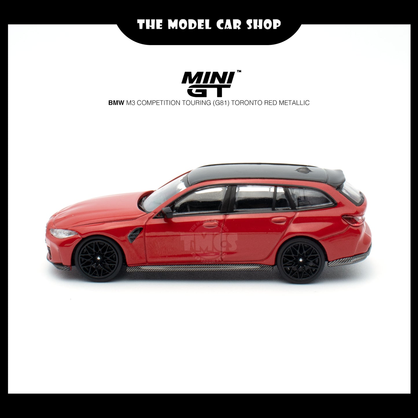 [MINI GT] BMW M3 Competition Touring (G81) Toronto Red Metallic