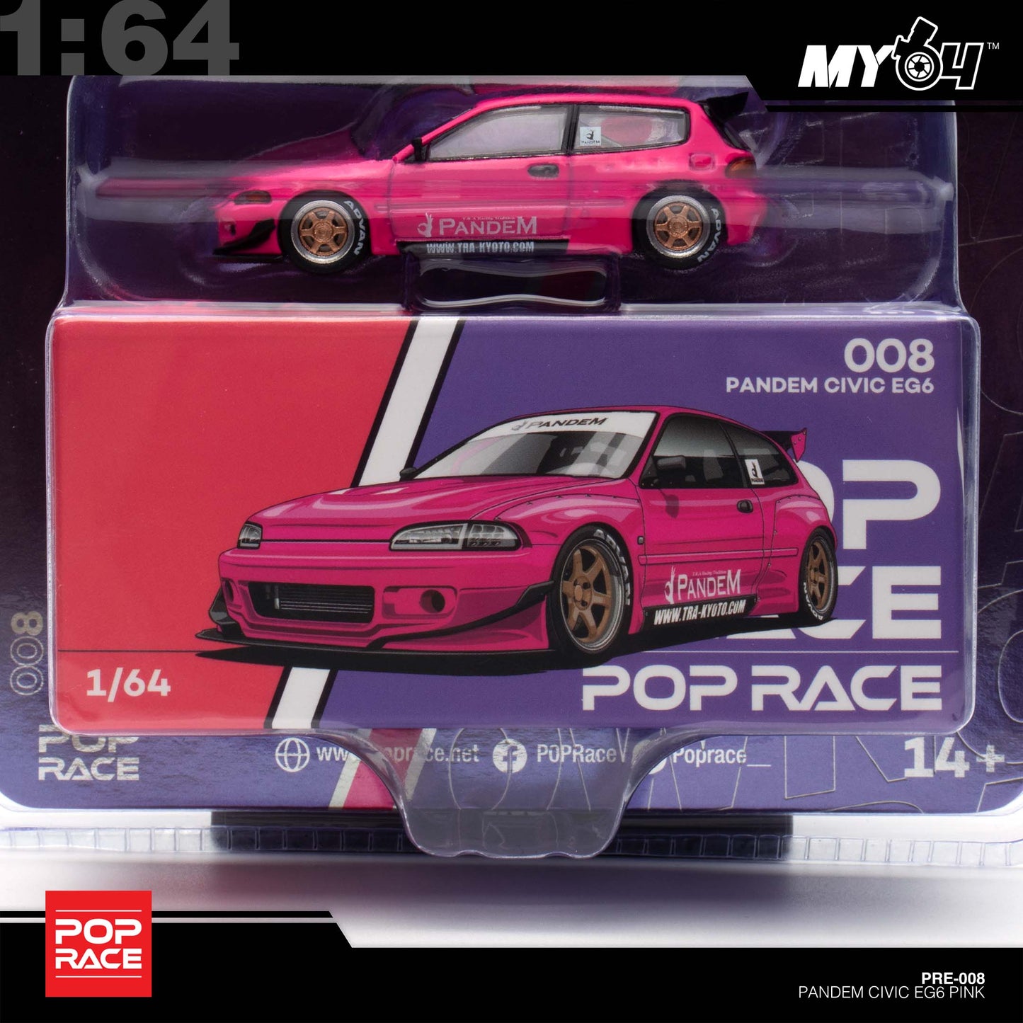 [Pop Race] Pandem Civic EG6 - Pink