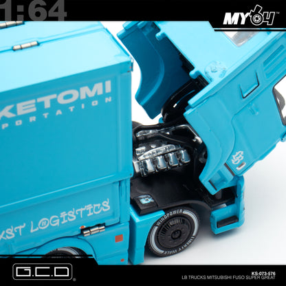 [GCD] 1:64 LB Trucks Mitsubishi Fuso Super Great - Baby Blue (CTE)