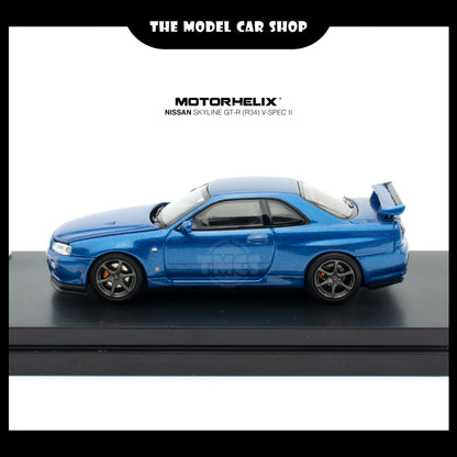 [Motorhelix] Nissan Skyline GT-R R34 V Spec ll - Bayside Blue