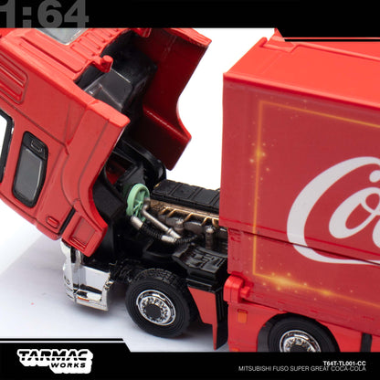 [Tarmac Works] 1:64 Mitsubishi Fuso Super Great Coca-Cola Santa Truck