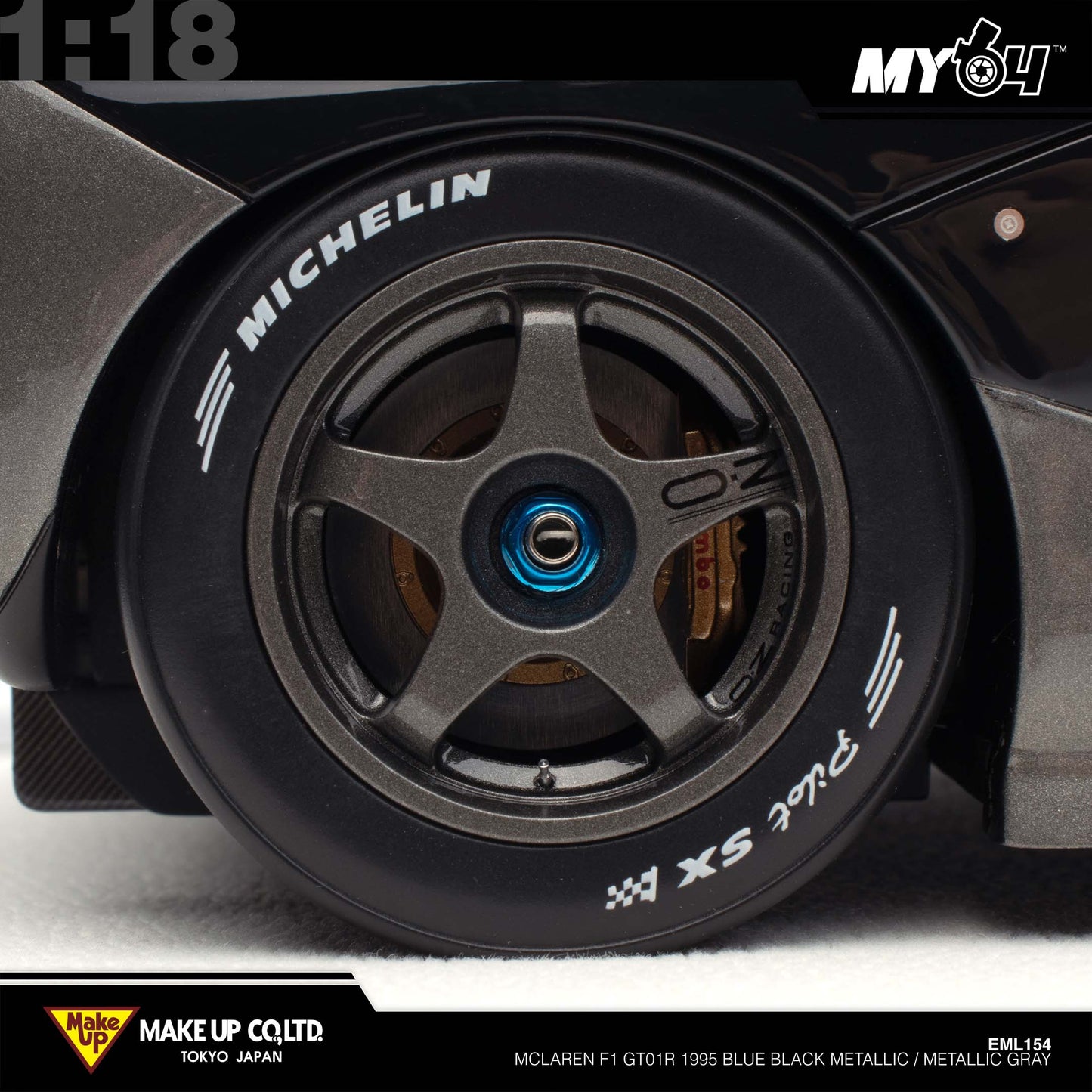 [Make Up] 1:18 Edilion Mclaren F1 GT01R 1995 - Blue Black Metallic / Metallic Gray