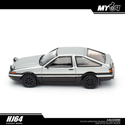 [Hobby Japan] Toyota SPRINTER TRUENO GT APEX (AE86) JDM Style ( Functional Engine Hood) - Silver / Black