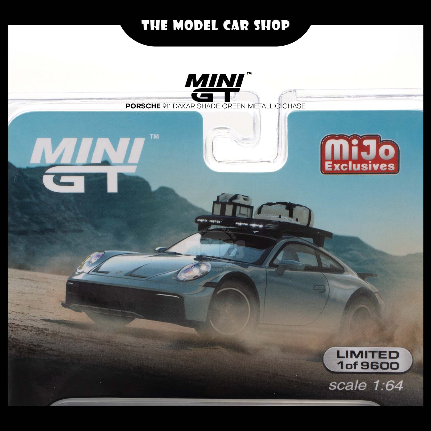 [MINI GT] Porsche 911 Dakar Shade Green Metallic Blister Packaging