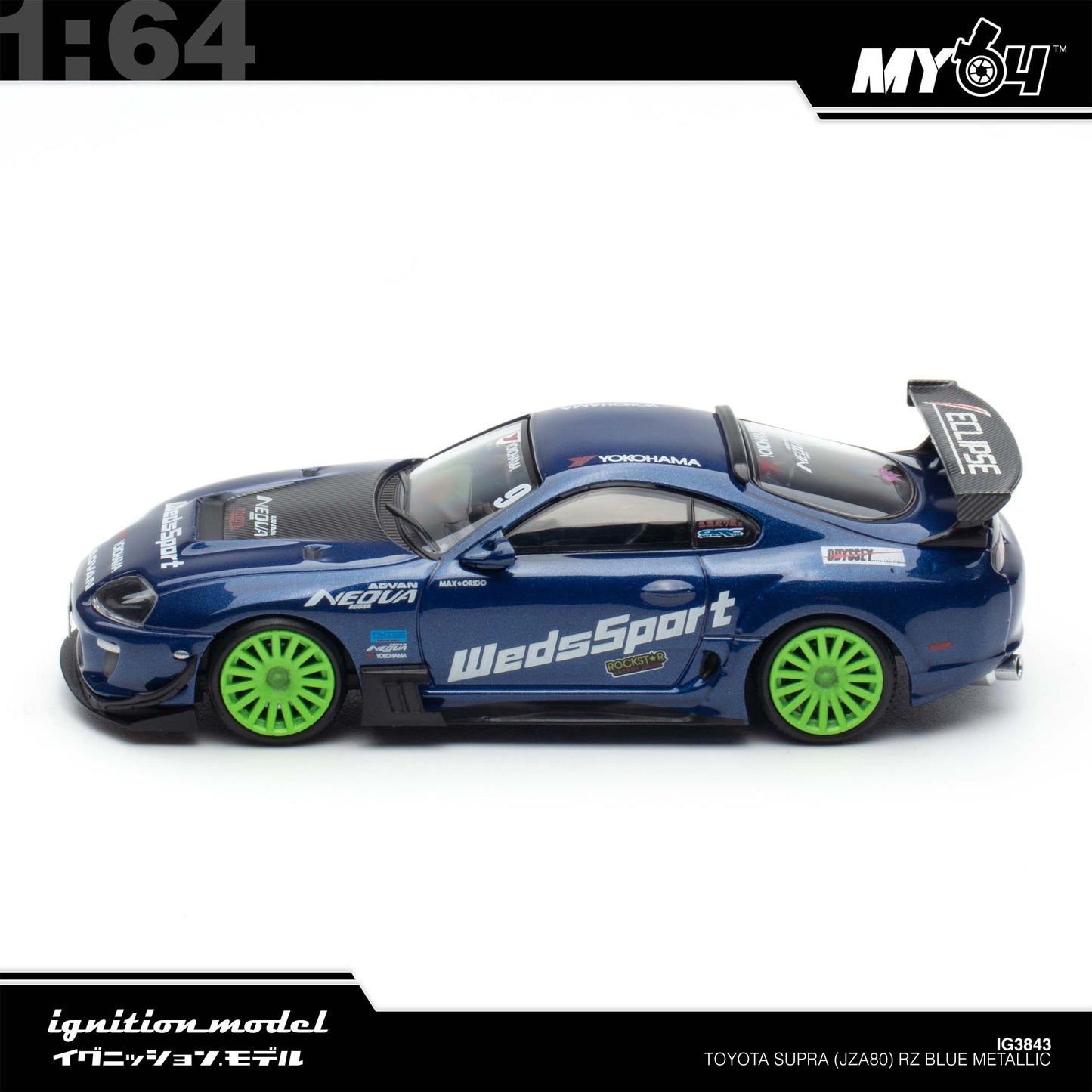 [Ignition Model] 1:64 Toyota Supra (JZA80) - RZ Blue Metallic