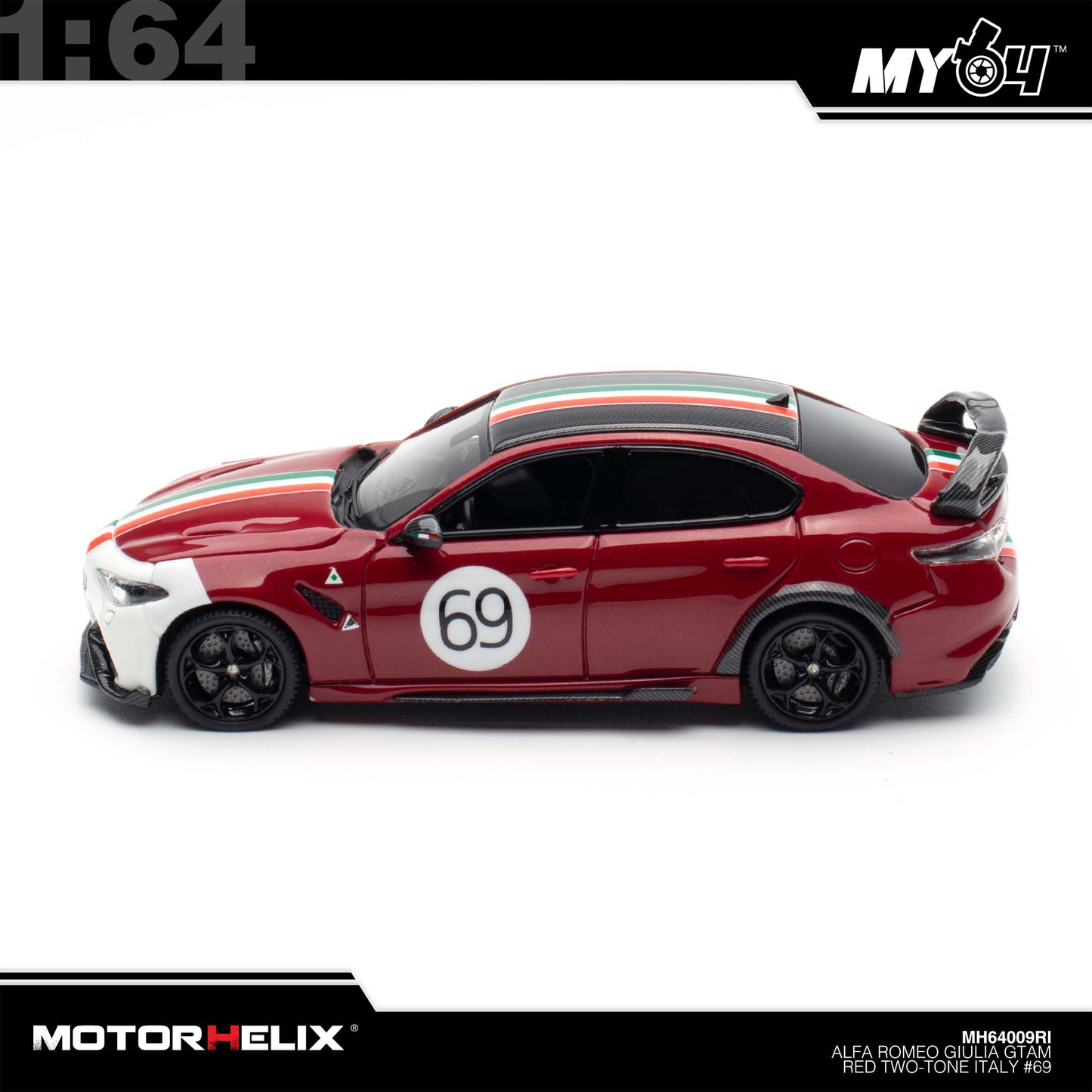 [Motorhelix] Alfa Romeo Giulia GTAm - Red Two-Tone/Italy