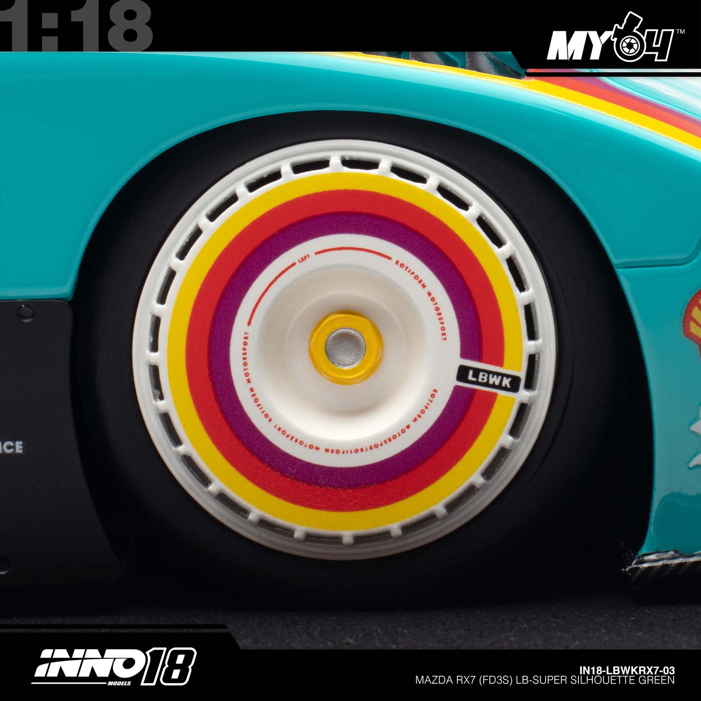 [INNO18] 1:18 Mazda RX7 (FD3S) LB-Super Silhouette - Green