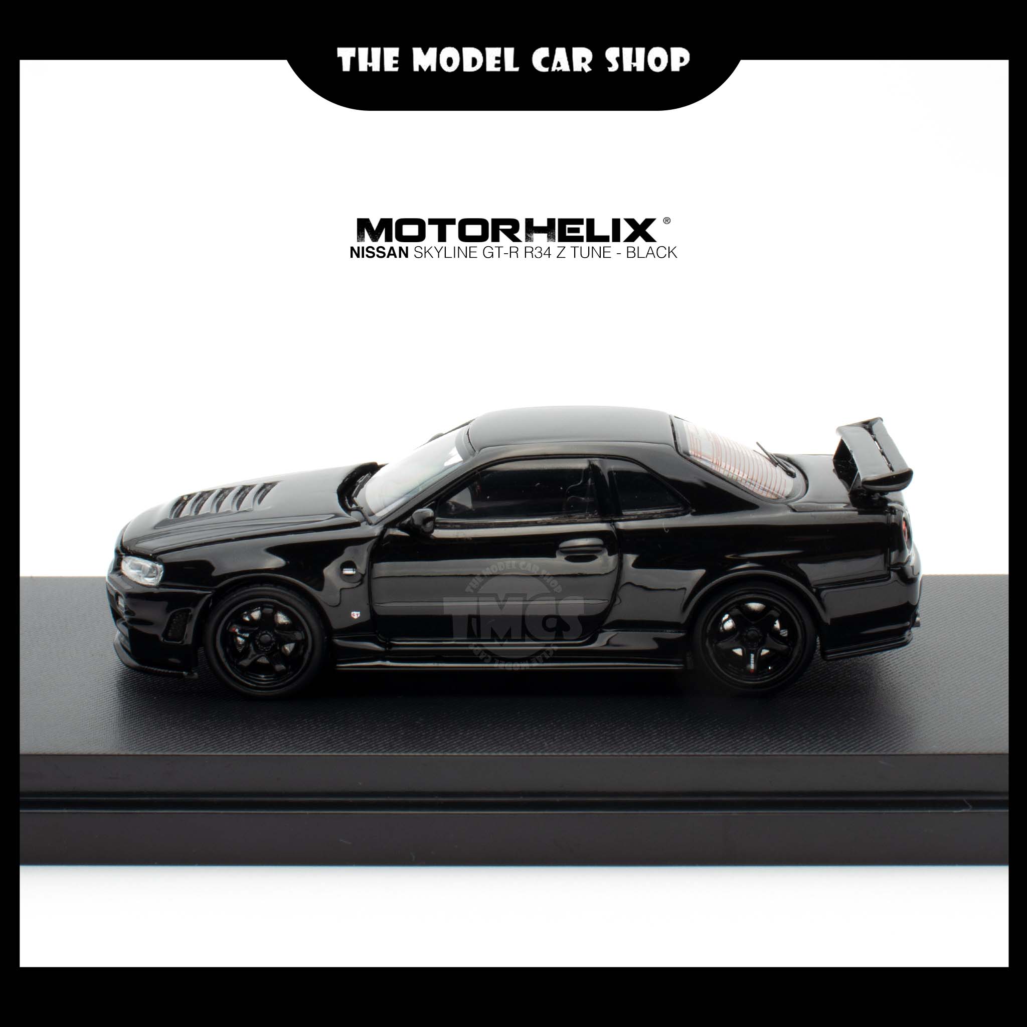 MotorHelix] Nissan Skyline GT-R R34 Z Tune - Black | The Model Car