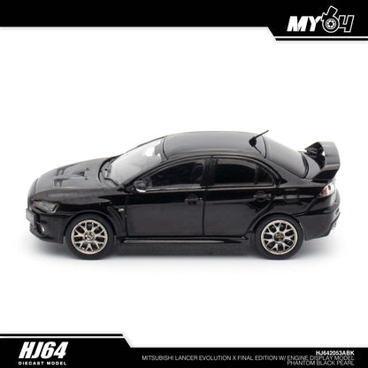 [Hobby Japan] Mitsubishi Lancer Evolution Ⅹ FINAL EDITION With Engine Display Model - Phantom Black Pearl