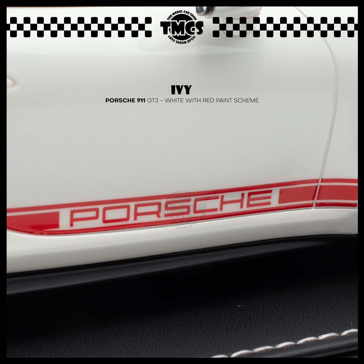 [IVY] 1:18 Porsche 911 GT3 - White With Red Paint Scheme