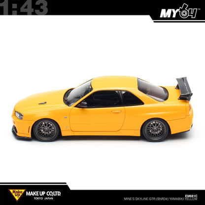 [Make Up] 1:43 Edilion BUILT BY LEGENDS Mine's Skyline GT-R(BNR34)  - YAMABIKI Yellow (Pearl Yellow)