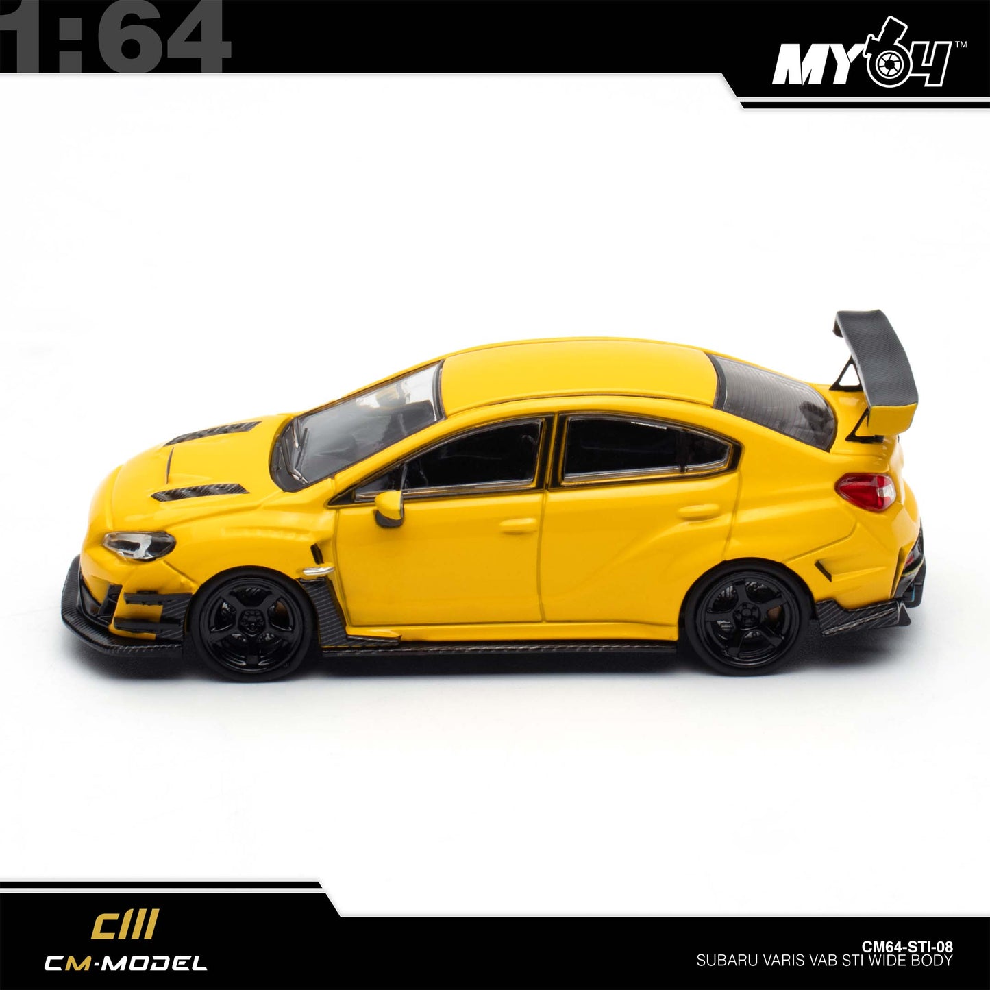 [CM Model] 1:64 Subaru STI Varis WideBody 1.0  - Yellow
