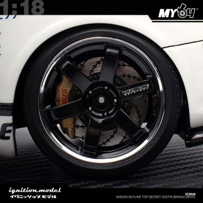 [Ignition Model] 1:18 Nissan Skyline Top Secret 34GT-R (BNR34) - White