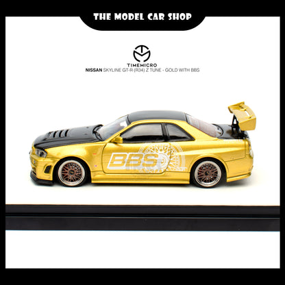 [Time Micro] Nissan Skyline GT-R (R34) Z Tune - Gold with BBS