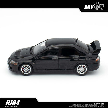 [Hobby Japan] Mitsubishi Lancer Evolution 9 GSR with Engine Display Model - Black Mica