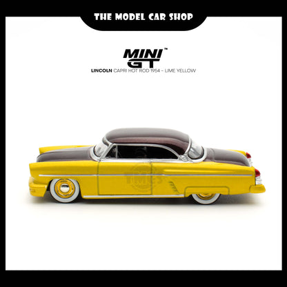 [MINI GT] Lincoln Capri Hot Rod 1954 - Lime Yellow