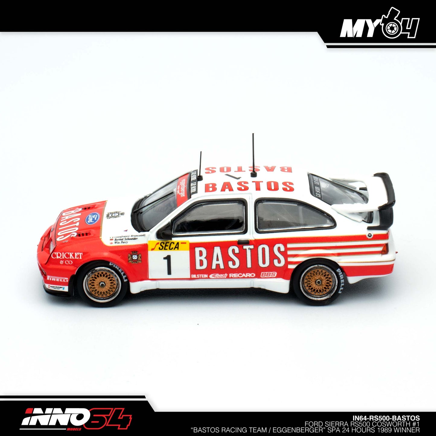 [INNO64] Ford Sierra RS500 Cosworth #1 "BASTOS" SPA 24 HOURS 1989 Winner