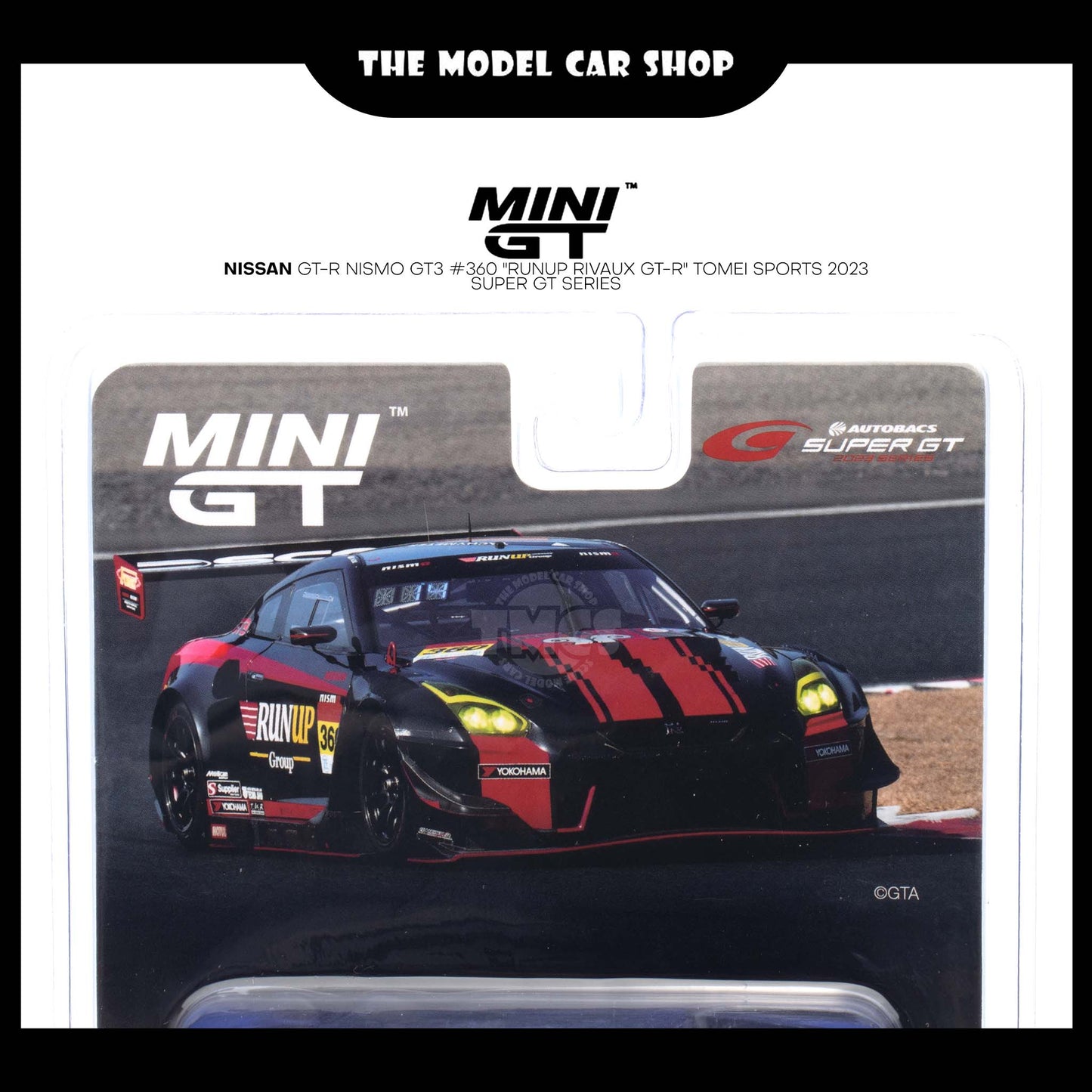 [MINI GT] Nissan GT-R Nismo GT3 #360 "RUNUP RIVAUX GT-R" TOMEI SPORTS 2023 Super Gt Series