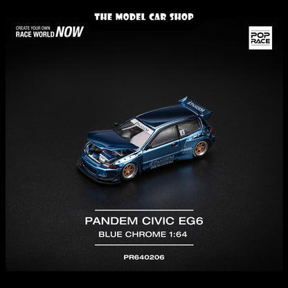 [Pop Race] Pandem Civic EG6 - Blue Chrome