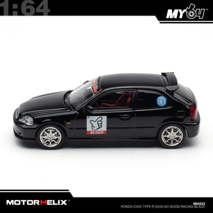 [Motorhelix] 1:64 Honda Civic Type R (EK9) NO GOOD Racing - Black