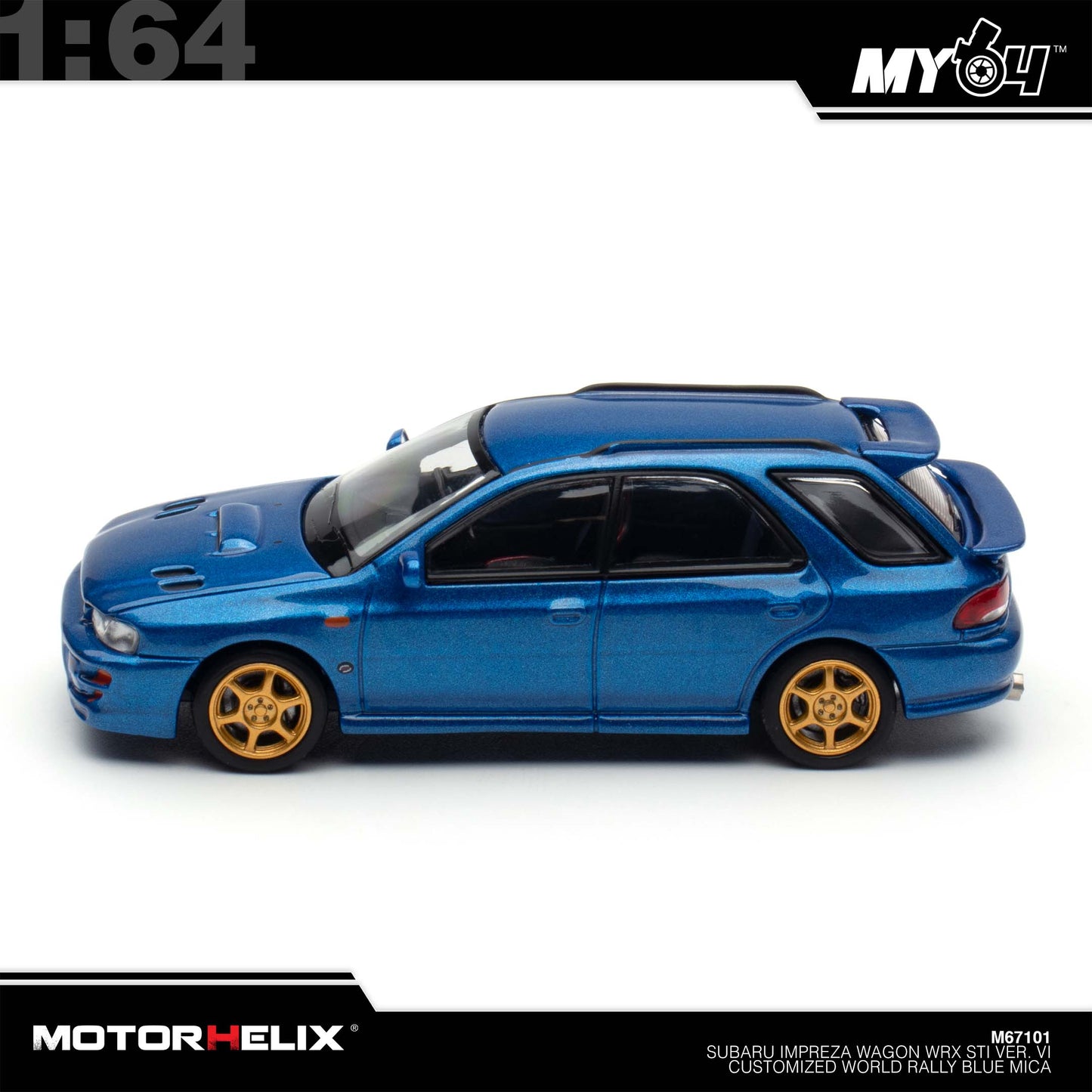 [Motorhelix] 1:64 Subaru lmpreza Wagon WRX STi Version VI - Customized World Rally Blue Mica