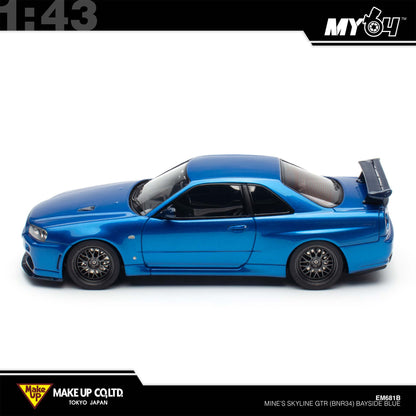 [Make Up] 1:43 Edilion BUILT BY LEGENDS Mine's Skyline GT-R(BNR34) - Bayside Blue